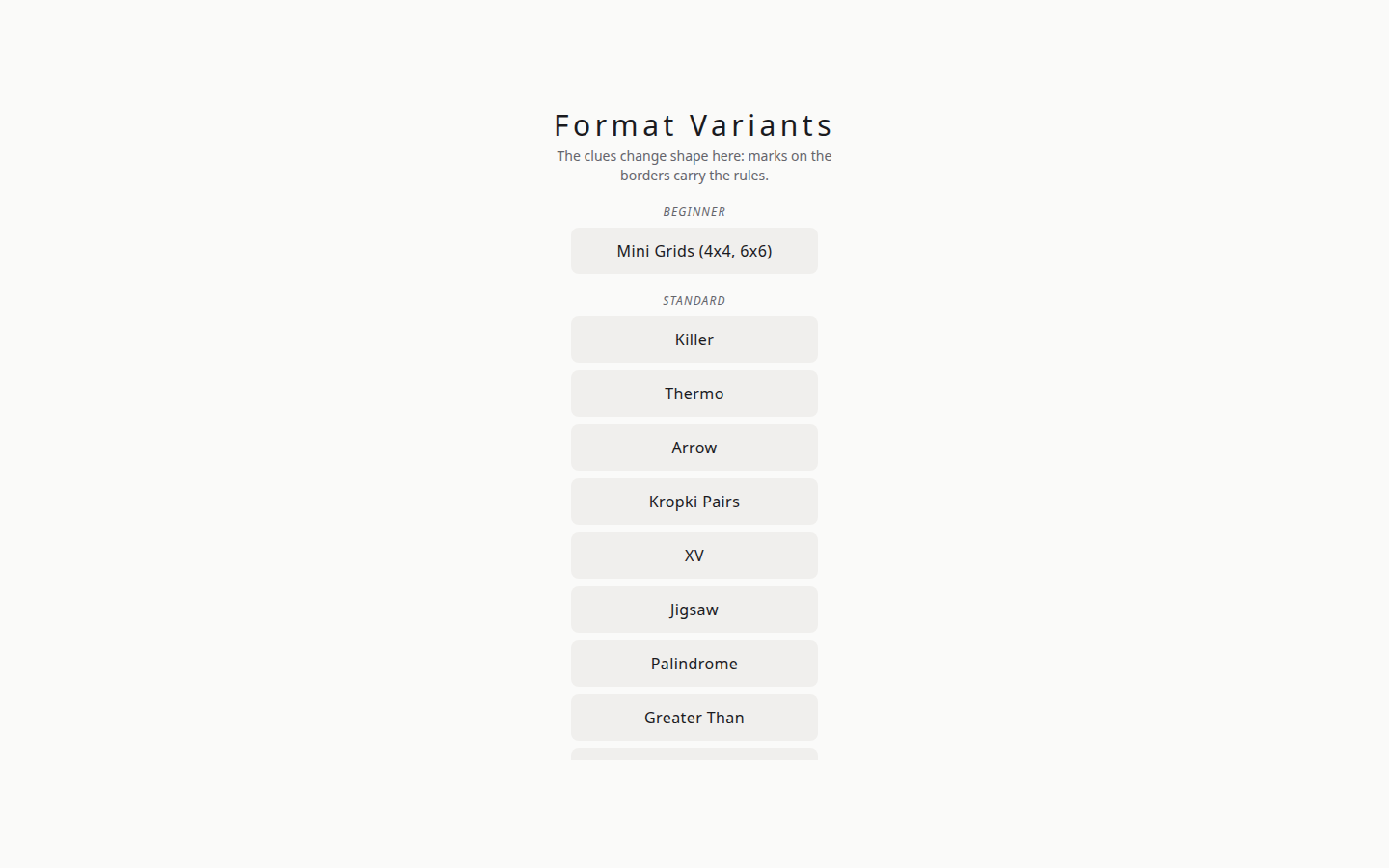 shhdoku.org 3.0.2 Format Variants choices