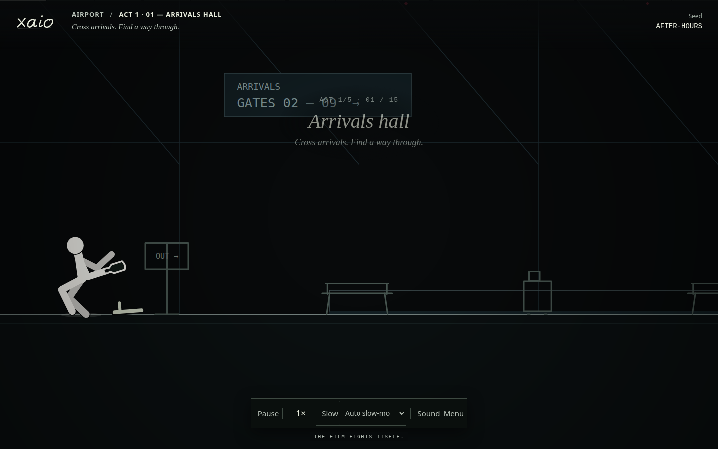 xaio 3.0.0 Survivor in the airport setting with the AFTER-HOURS seed